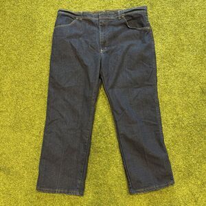 Vtg  Distressed WRANGLER Faded Whiskered Flex Blue Jeans mens 40x29